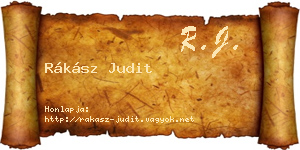 Rákász Judit névjegykártya